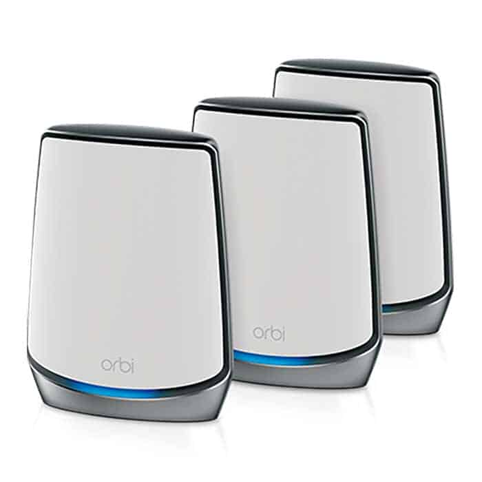 NETGEAR Tri-Band RBK853 White Orbi Home WiFi Mesh System - Router & 2 Satellites